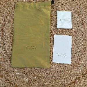 Gucci Dust Bag + Cards Authentic Packaging